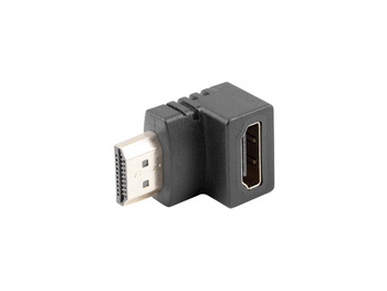 adapter hdmi hdmi kątowy dół czarny