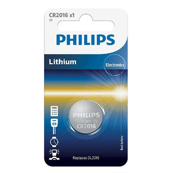 BATERIA PHILIPS CR2016/01B LITOWA BLISTER 1SZT