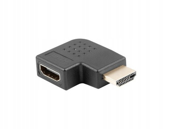 ADAPTER HDMI(M)->HDMI(F) KĄTOWY PRAWO CZARNY