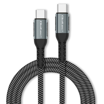 Qoltec kabel usb c usb c 100W qc 3.0 PD 1.5m