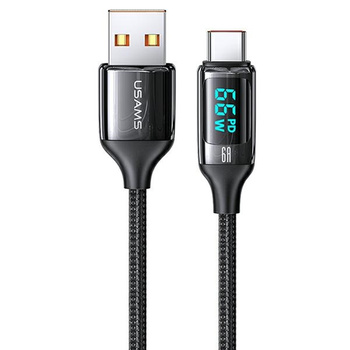 USAMS Kabel plecionyUSB-C 1.2m  6A Fast Charging