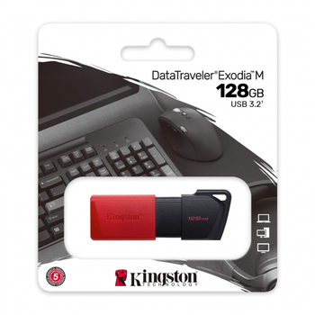 Pendrive KINGSTON 128 GB usb 3.0 Czarno-czerwony