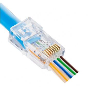 WTYK RJ45 UTP kat.6 Przelotowy 100 szt.