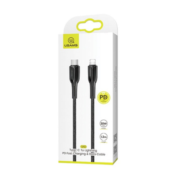 Usams kabel pleciony u42 usb-c na iphone 1,2m 30w