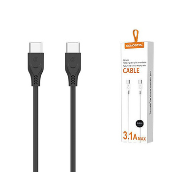 KABEL USB TYP-C 3.1A CZARNY QC 3.0 2M POWERLINE