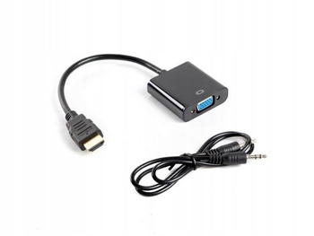 Kabel adapter AD-0017-BK HDMI-A M>VGA F + Audio